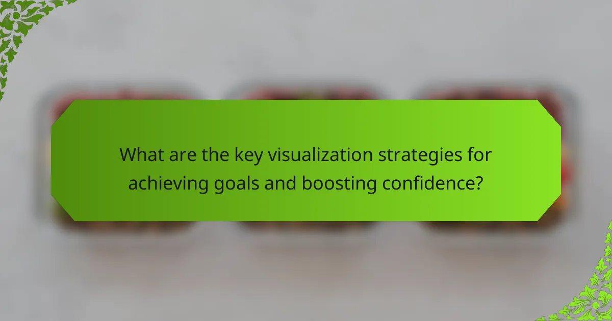 What are the key visualization strategies for achieving goals and boosting confidence?